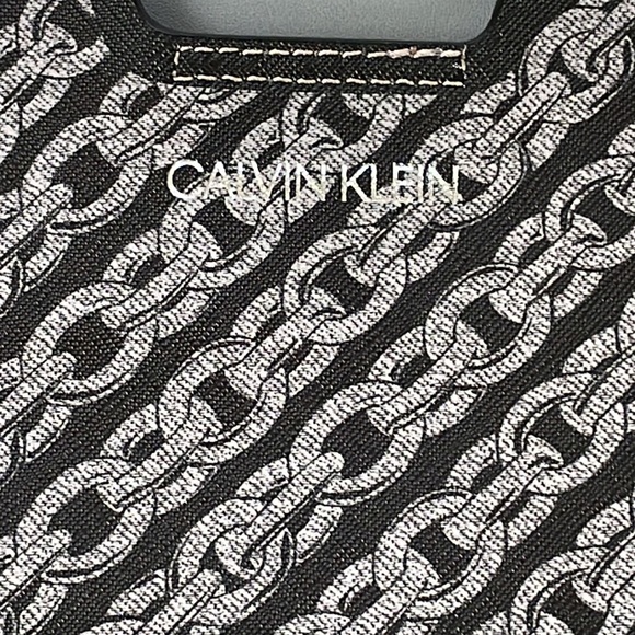 CALVIN KLEIN ~ Medium Tote ~ Black Chain-Print ~ NWT! - Picture 2 of 9